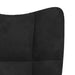 Relaxstoel fluweel zwart