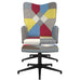 Relaxstoel met voetenbank patchwork stof