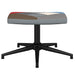 Relaxstoel met voetenbank patchwork stof