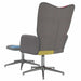 Relaxstoel met voetenbank patchwork stof