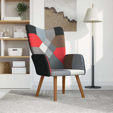 Relaxstoel patchwork stof
