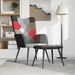 Relaxstoel met voetenbank patchwork stof