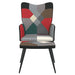 Relaxstoel met voetenbank patchwork stof