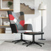 Relaxstoel met voetenbank patchwork stof