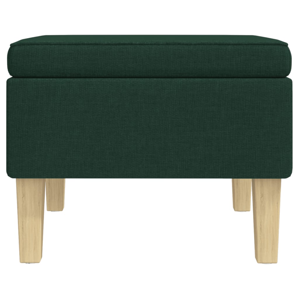 Kruk met houten poten stof donkergroen