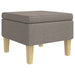 Kruk met houten poten stof taupe