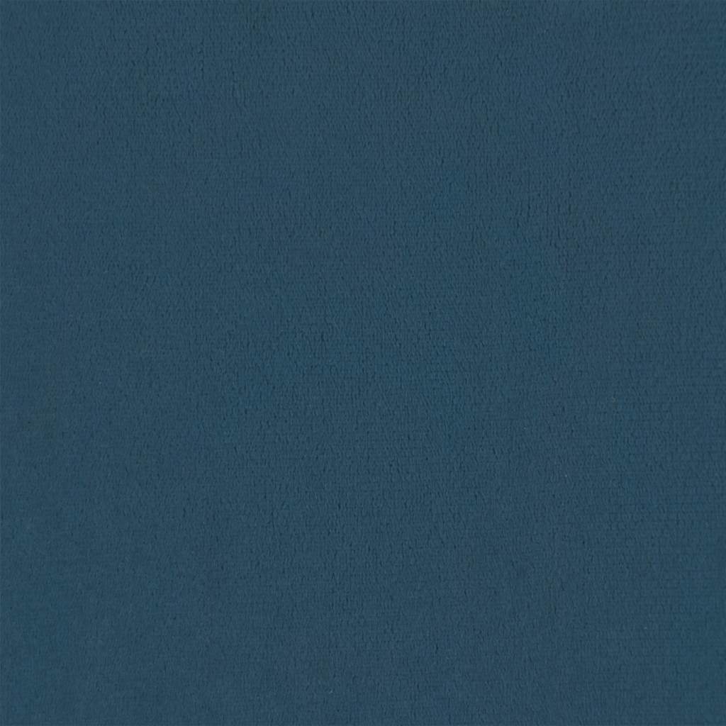 Kruk met houten poten fluweel blauw