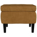Kruk met houten poten fluweel bruin
