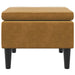 Kruk met houten poten fluweel bruin