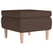 Kruk met houten poten stof bruin