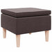 Kruk met houten poten stof donkerbruin