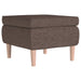 Kruk met houten poten stof taupe