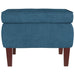 Kruk met houten poten fluweel blauw