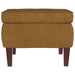 Kruk met houten poten fluweel bruin