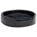 Hondenmand 79x70x19 cm pluche en kunstleer zwart
