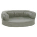 Hondenbed ergonomisch linnen-look 60x42 cm grijs