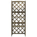Latwerk met schappen 55x30x140 cm massief vurenhout grijs