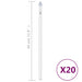 Meteoorlichten 20 st 480 LED's binnen/buiten 30 cm koudwit