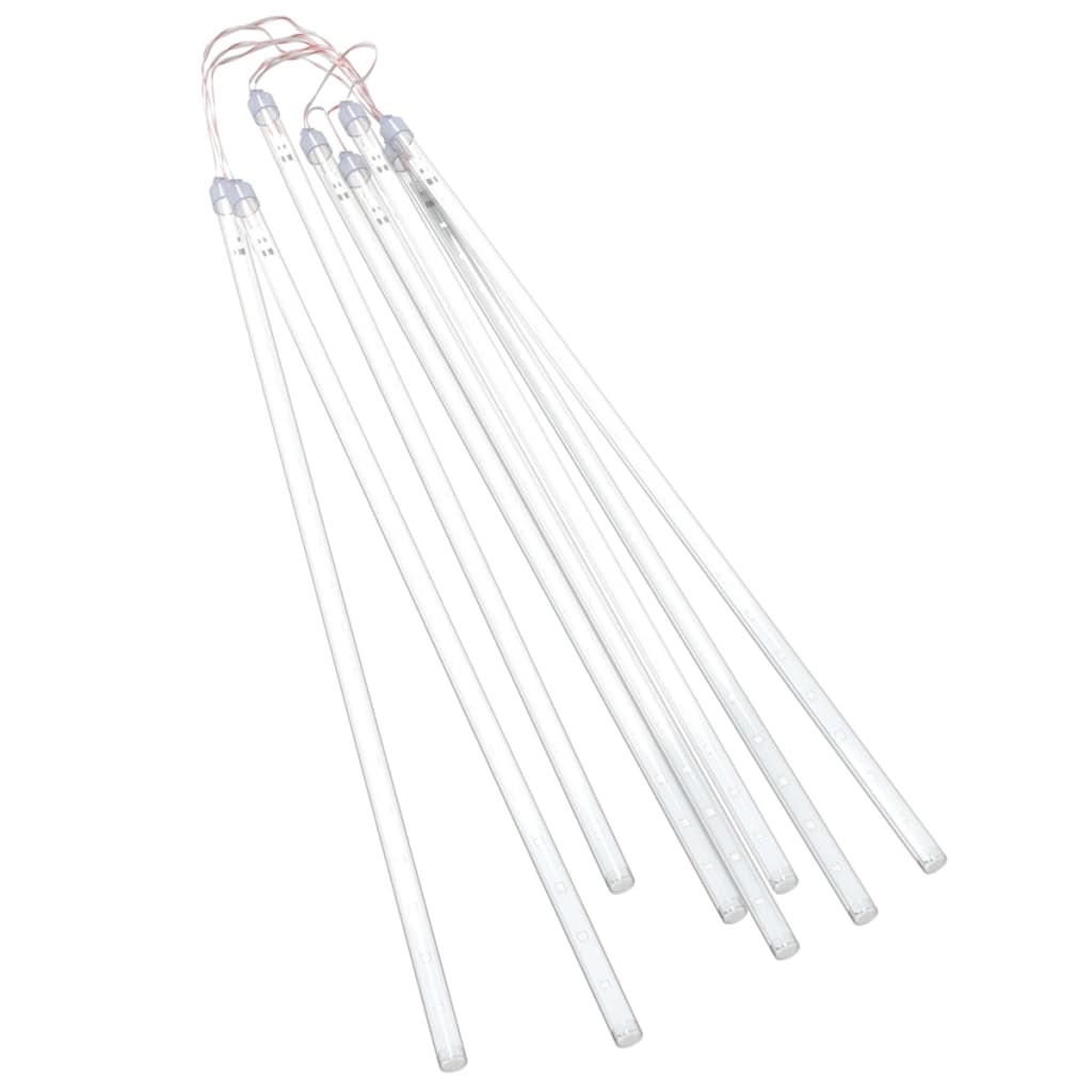 Meteoorlichten 8 st 288 LED's binnen/buiten 50 cm blauw