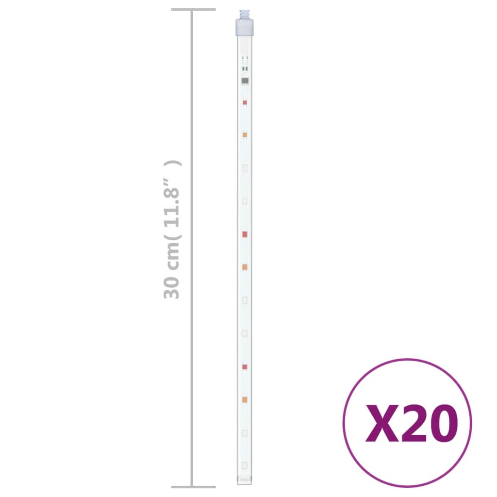 Meteoorlichten 20 st 480 LED's binnen/buiten 30 cm meerkleurig