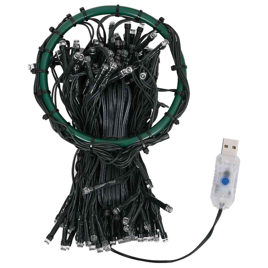 Kerstboomverlichting met 180 LED's koudwit net 180 cm