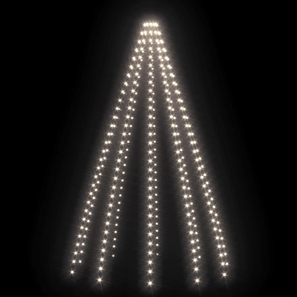 Kerstboomverlichting met 250 LED's koudwit net 250 cm