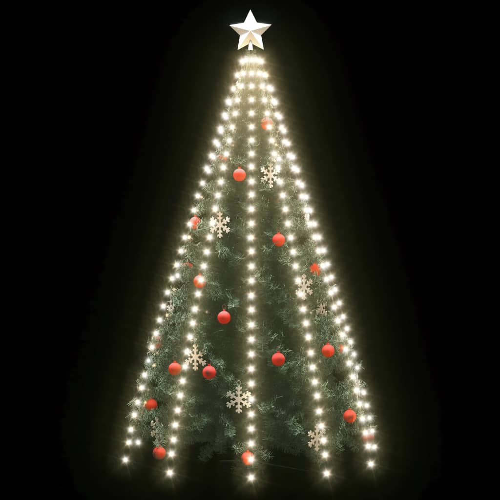 Kerstboomverlichting met 300 LED's koudwit net 300 cm