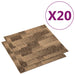 Vloertapijt 20 st Bruin 50 x 50 cm PP