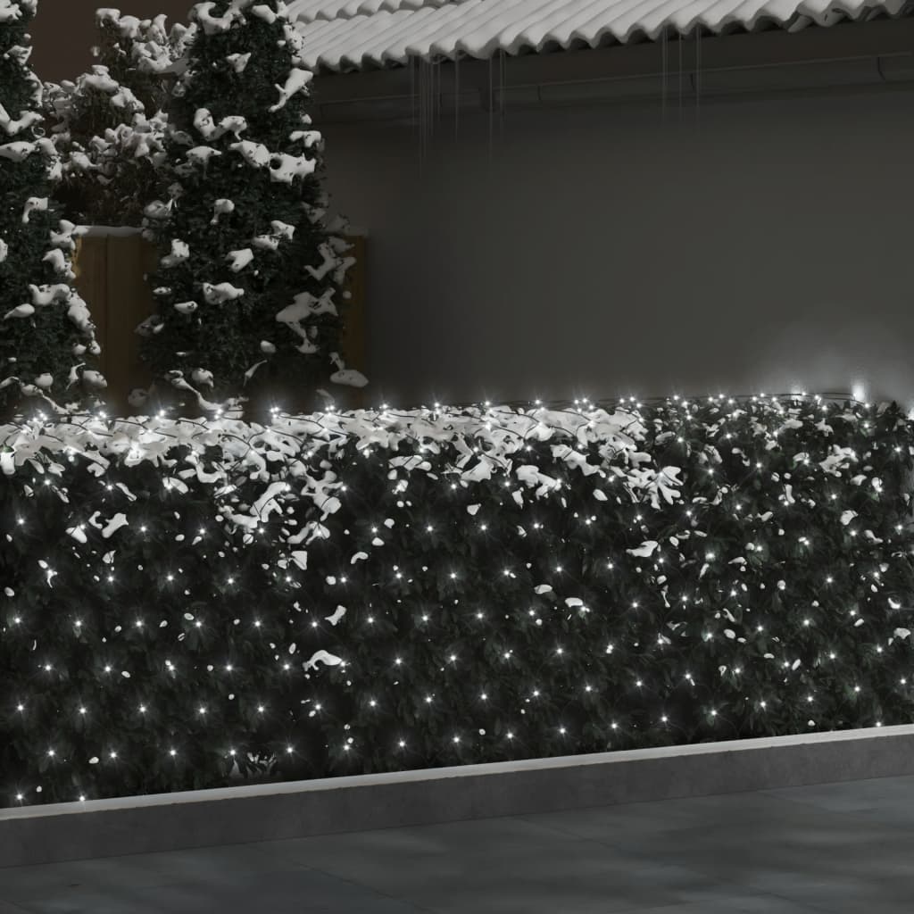 Kerstnetverlichting 204 LED's binnen en buiten 3x2 m koudwit