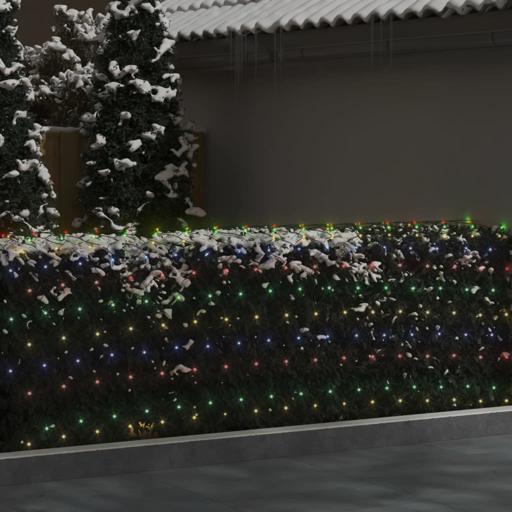 Kerstnetverlichting 204 LED's binnen/buiten 3x2 m meerkleurig