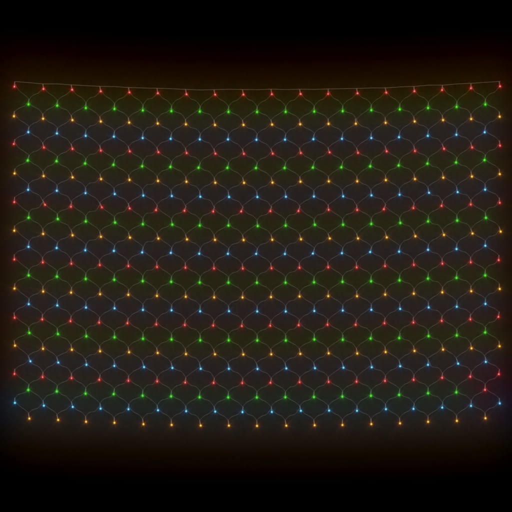 Kerstnetverlichting 204 LED's binnen/buiten 3x2 m meerkleurig