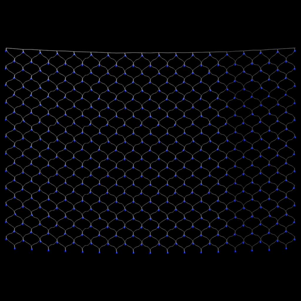 Kerstnetverlichting 306 LED's binnen en buiten 3x3 m blauw