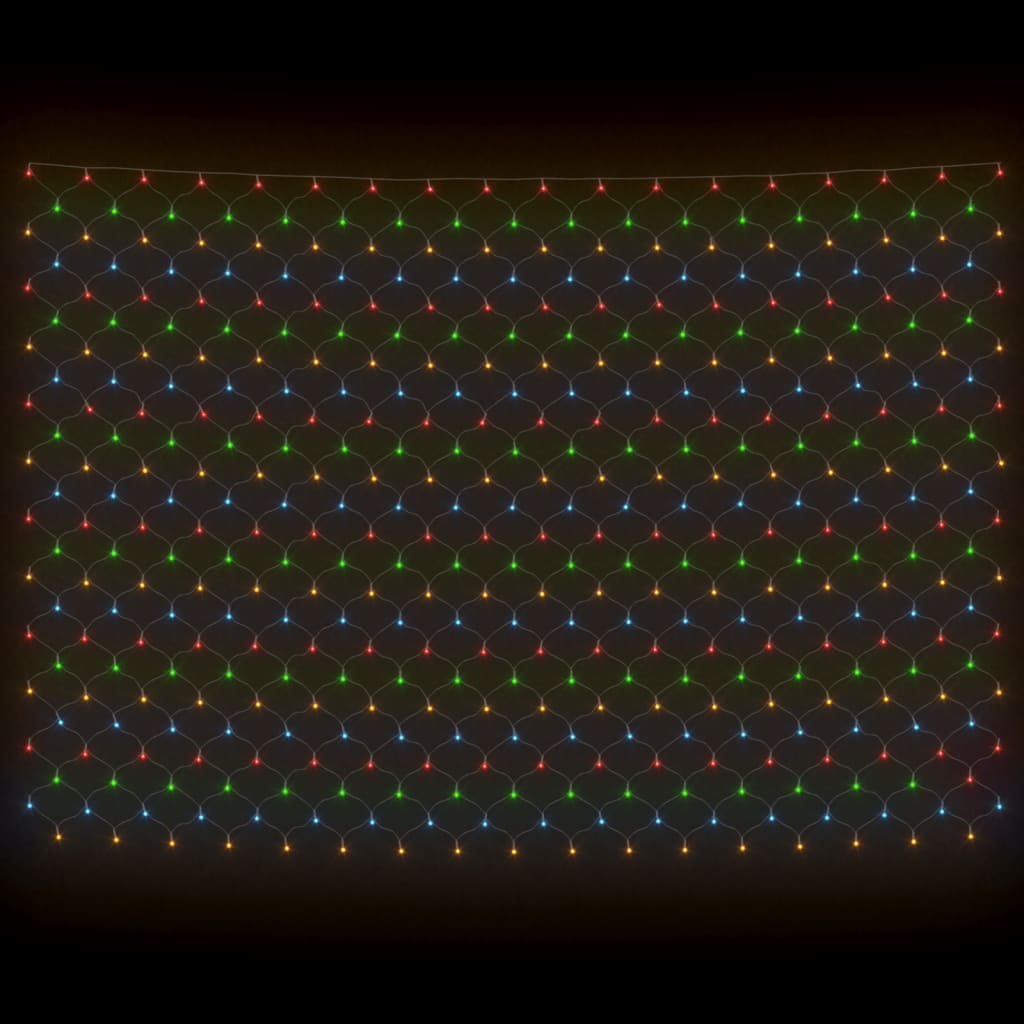 Kerstnetverlichting 306 LED's binnen/buiten 3x3 m meerkleurig