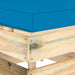 Middenbank Sectioneel Met Kussens Groen Geïmpregneerd Hout 1 Lichtblauw en bruin