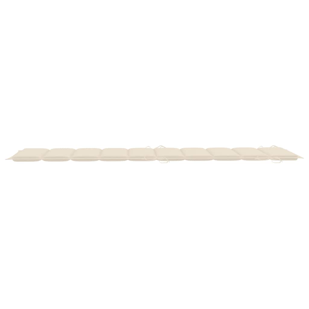 Ligbedden 2 st met tafel en kussens massief acaciahout