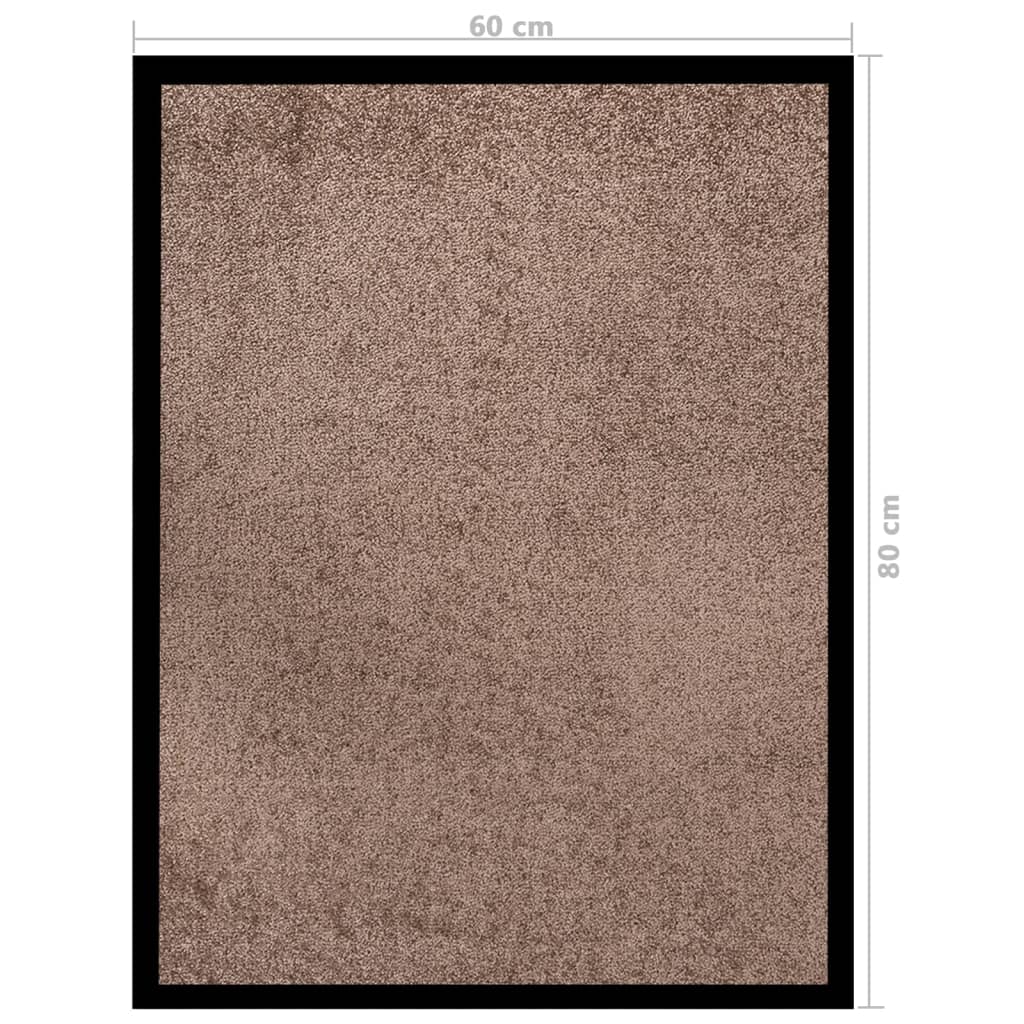Deurmat 60x80 cm bruin