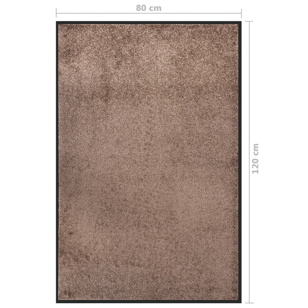 Deurmat 80x120 cm bruin