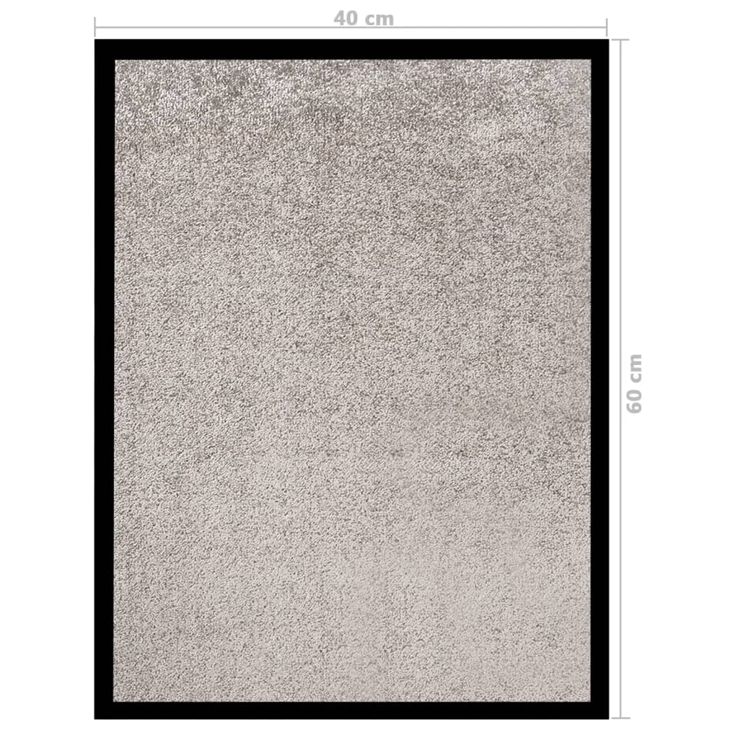Deurmat 40x60 cm grijs