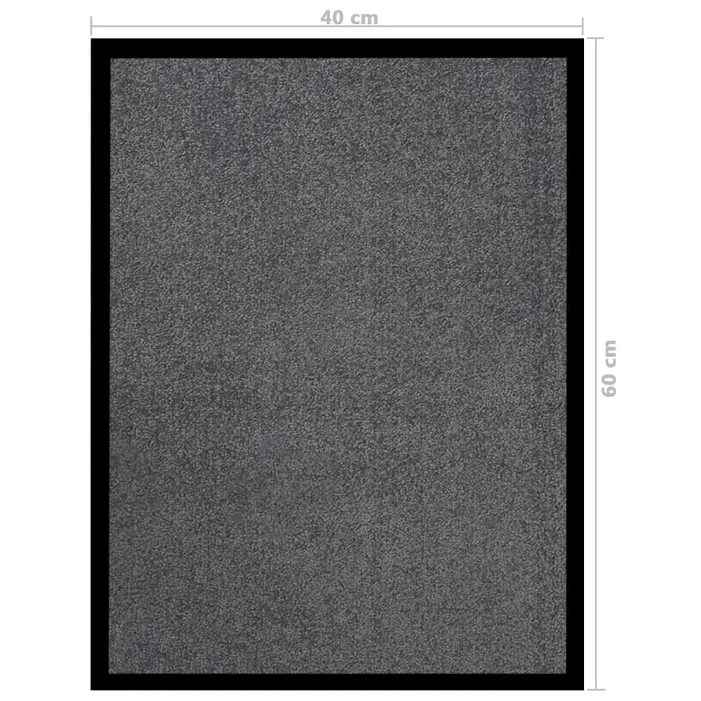 Deurmat 40x60 cm antracietkleurig