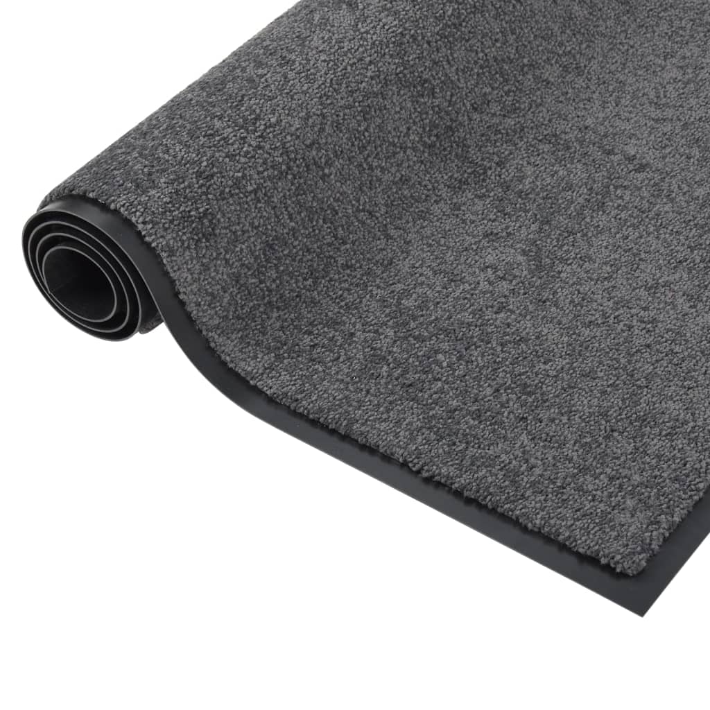 Deurmat 60x80 cm antracietkleurig