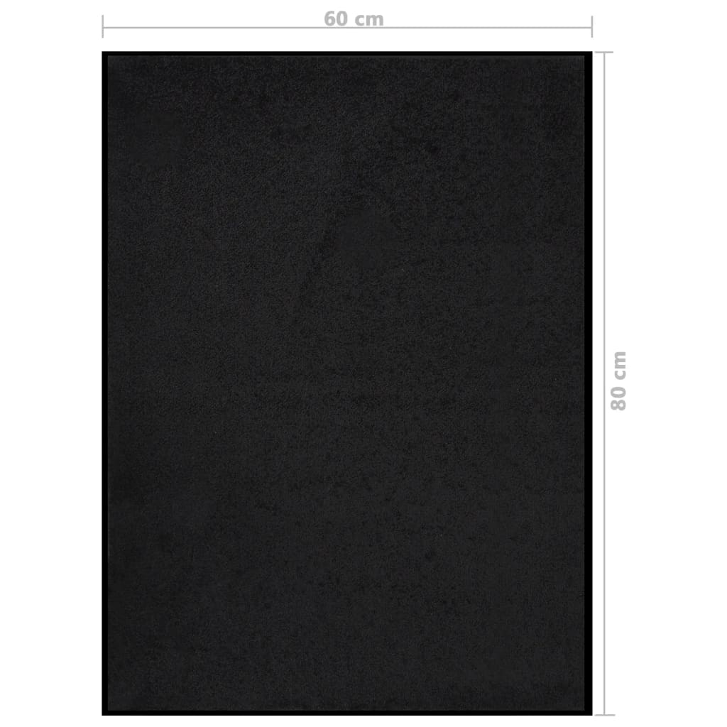 Deurmat 60x80 cm zwart