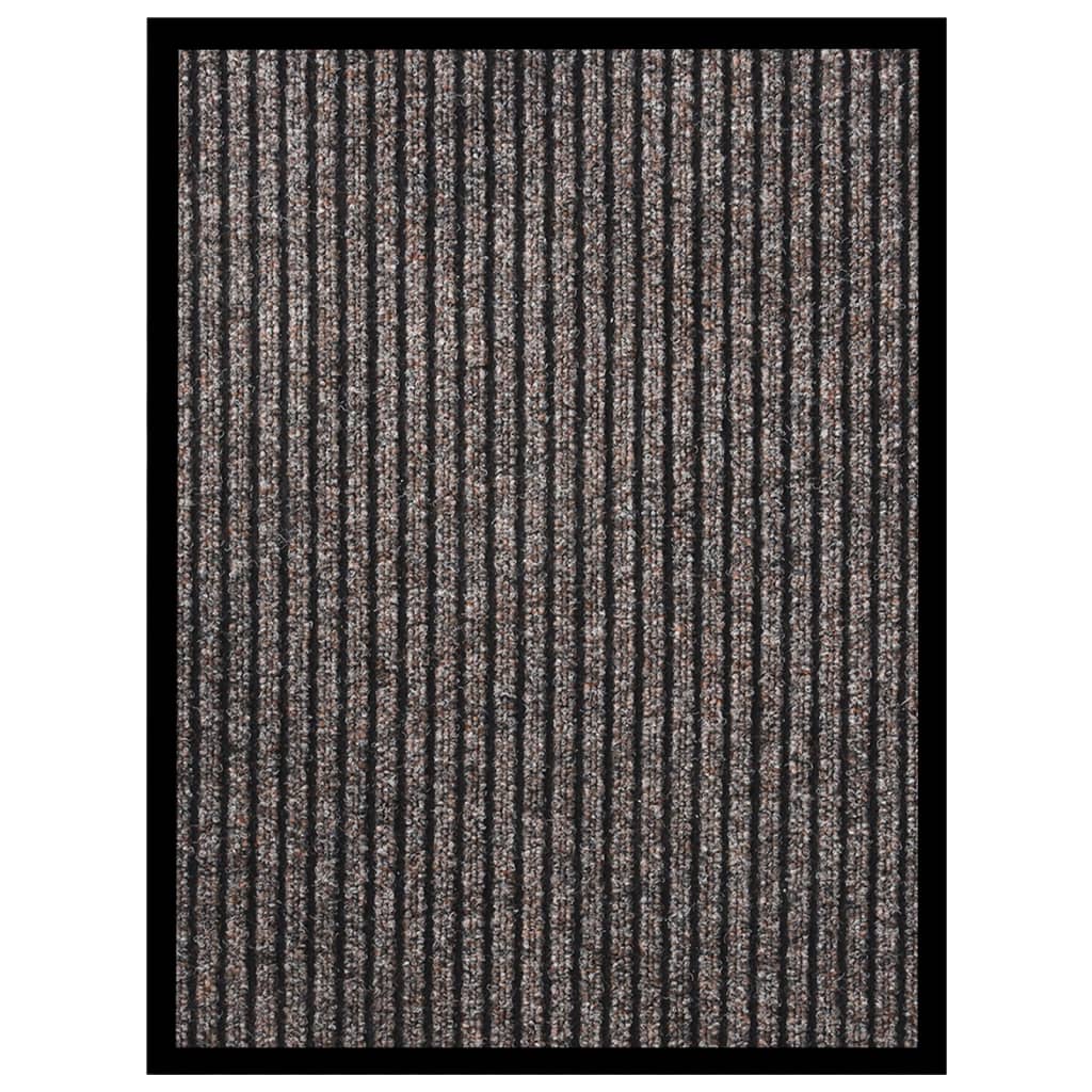 Deurmat 40x60 cm gestreept beige