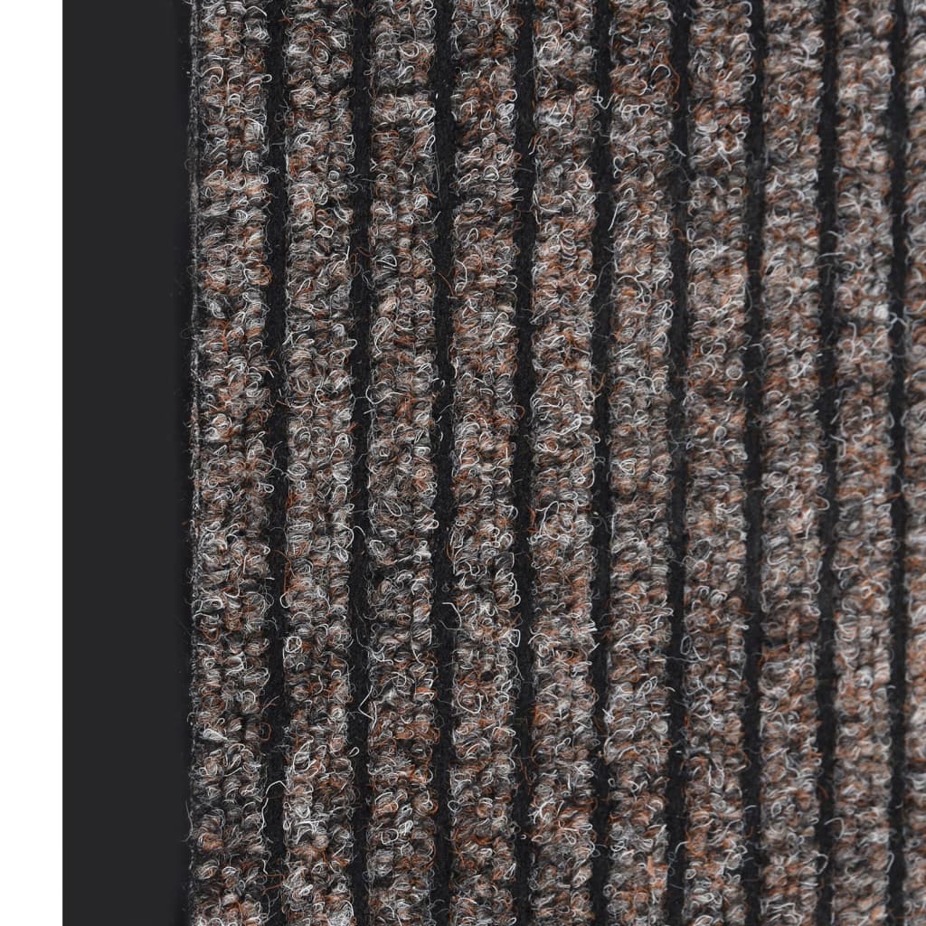 Deurmat 40x60 cm gestreept beige
