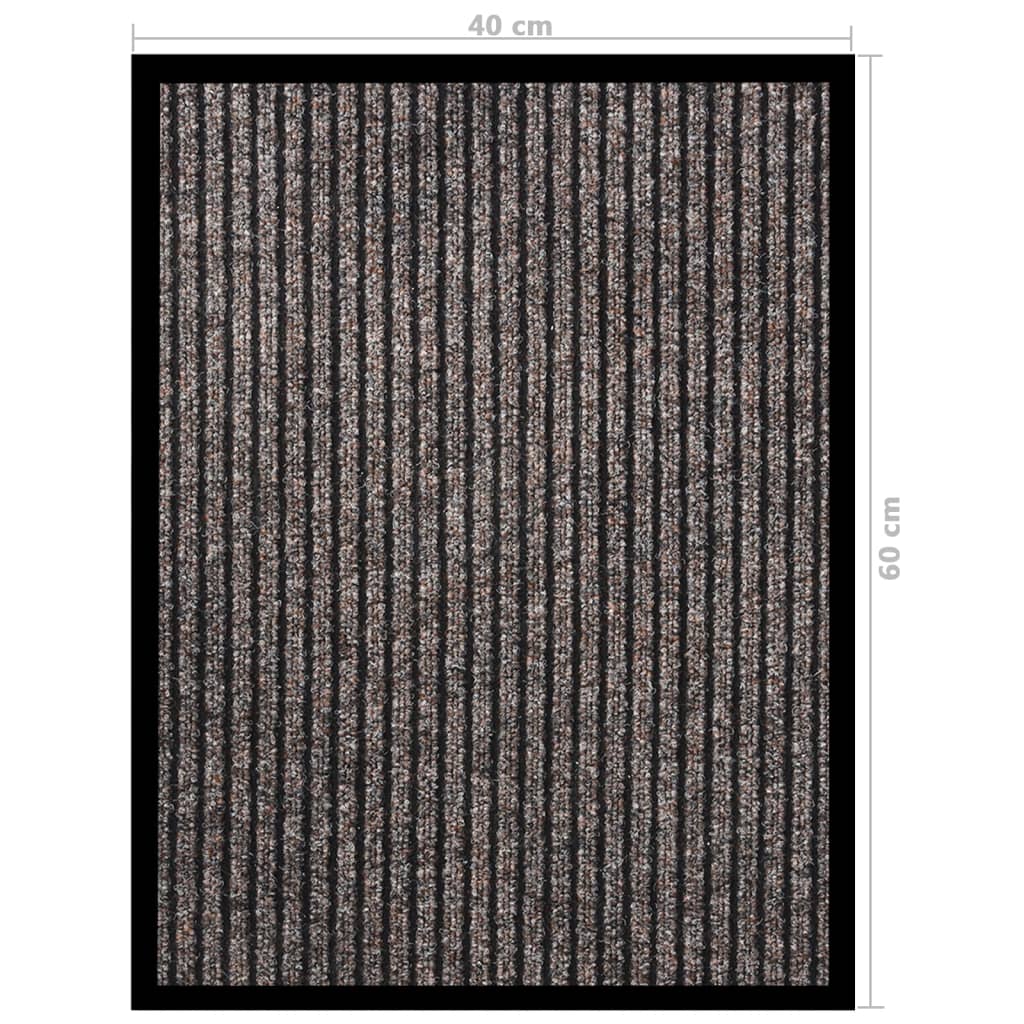 Deurmat 40x60 cm gestreept beige