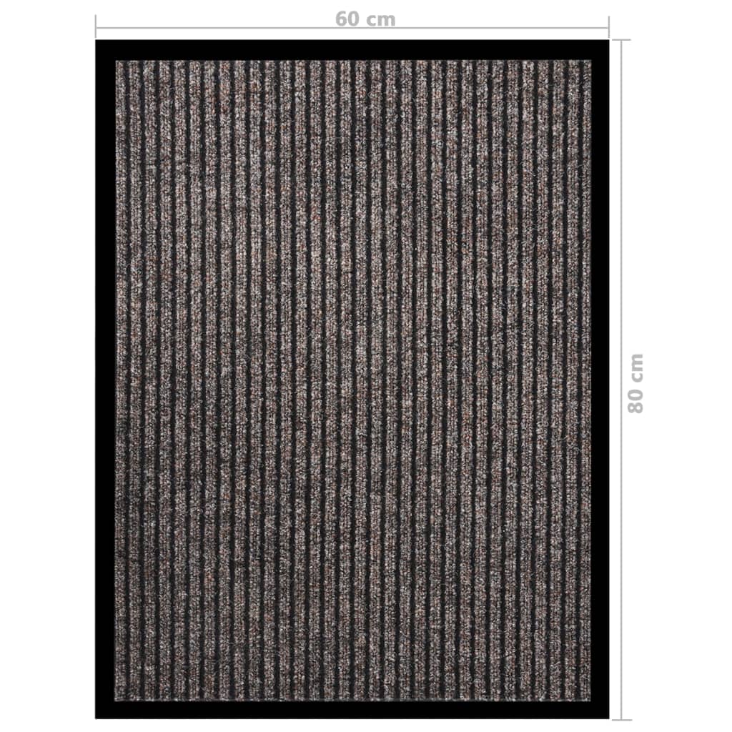 Deurmat 60x80 cm gestreept beige