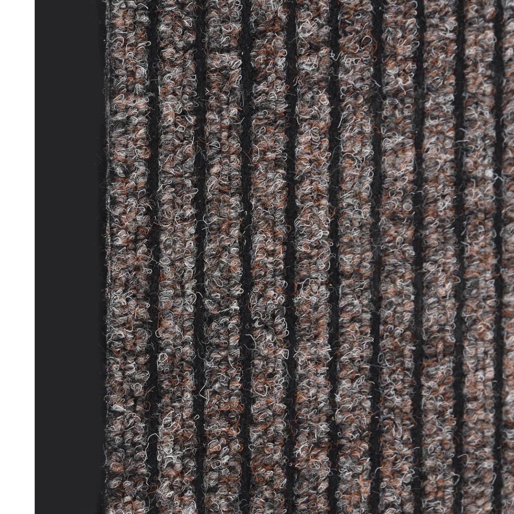 Deurmat 80x120 cm gestreept beige