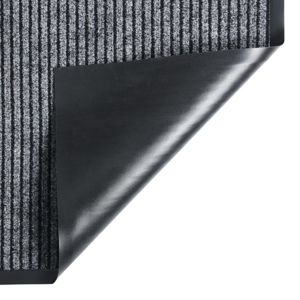 Deurmat 80x120 cm gestreept grijs