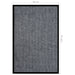 Deurmat 80x120 cm gestreept grijs