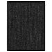 Deurmat 40x60 cm gestreept antracietkleurig