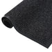 Deurmat 80x120 cm gestreept antraciet